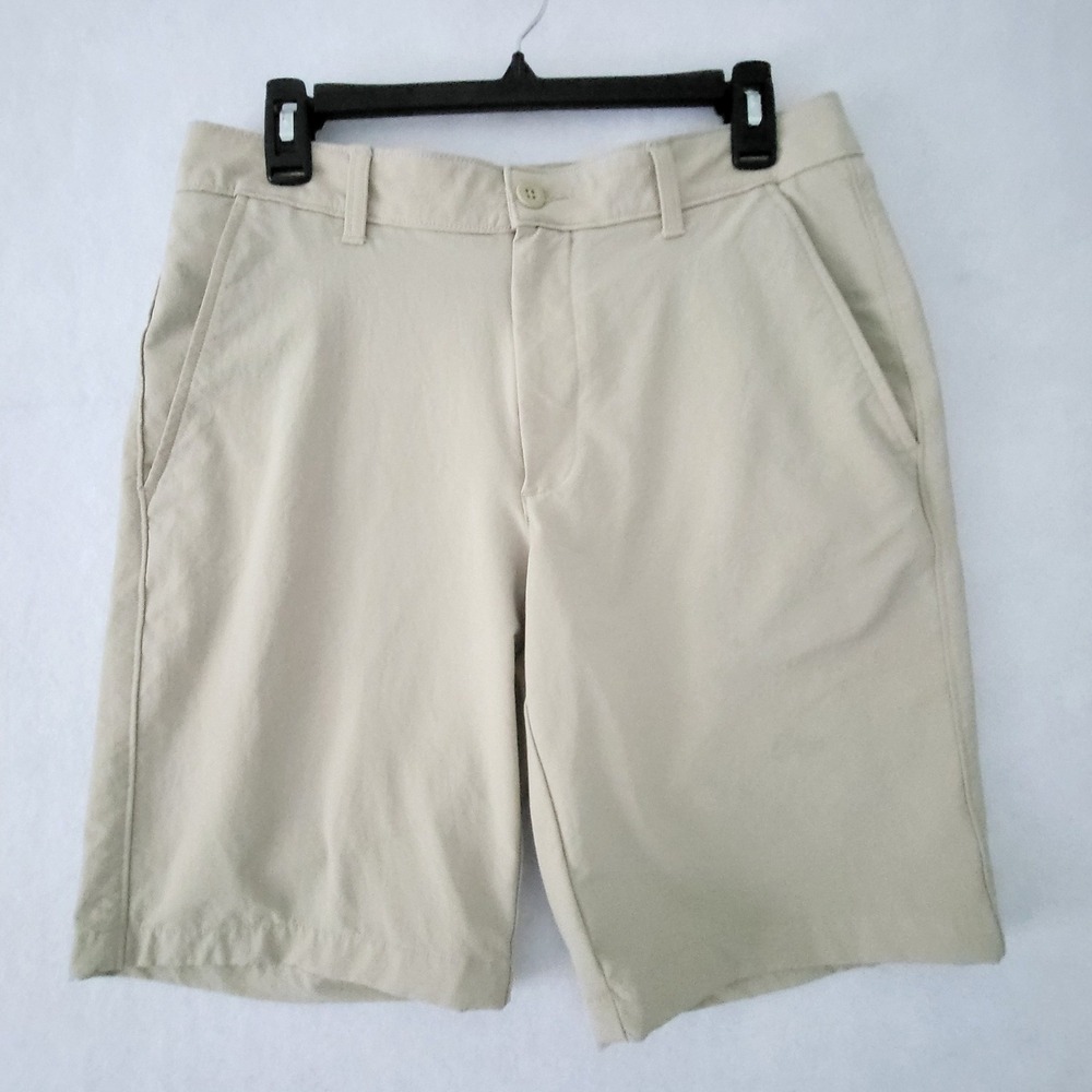 Under Armour Match Play Shorts Mens 32 x 9" Khaki Beige Golf Performance 1350071